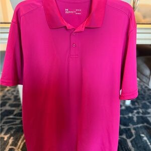 Under armour men's Vibrant Pink Polo Shirt
